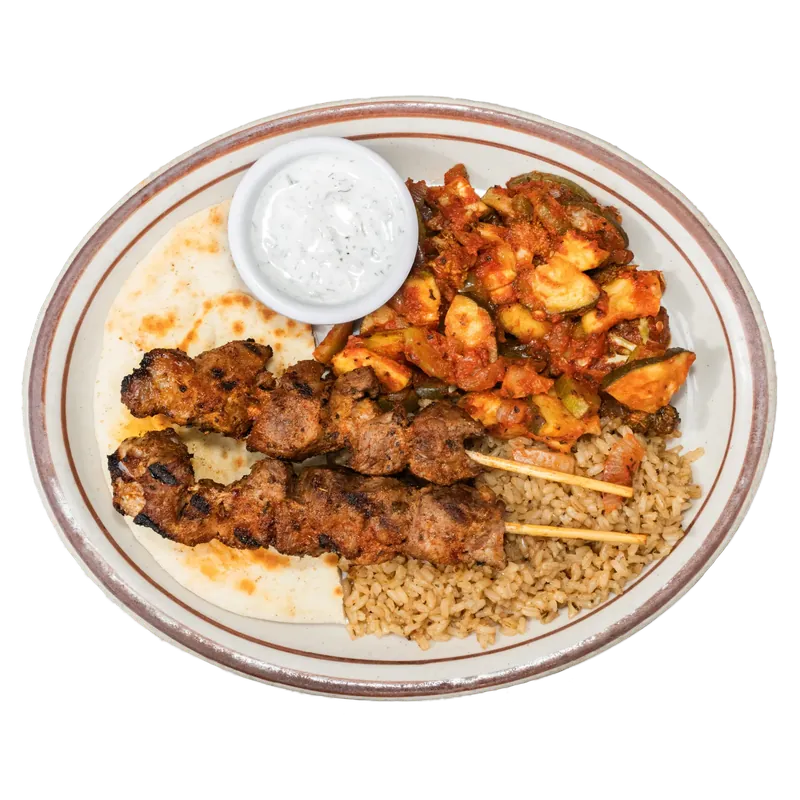 Souvlaki Pork Skewer Platter